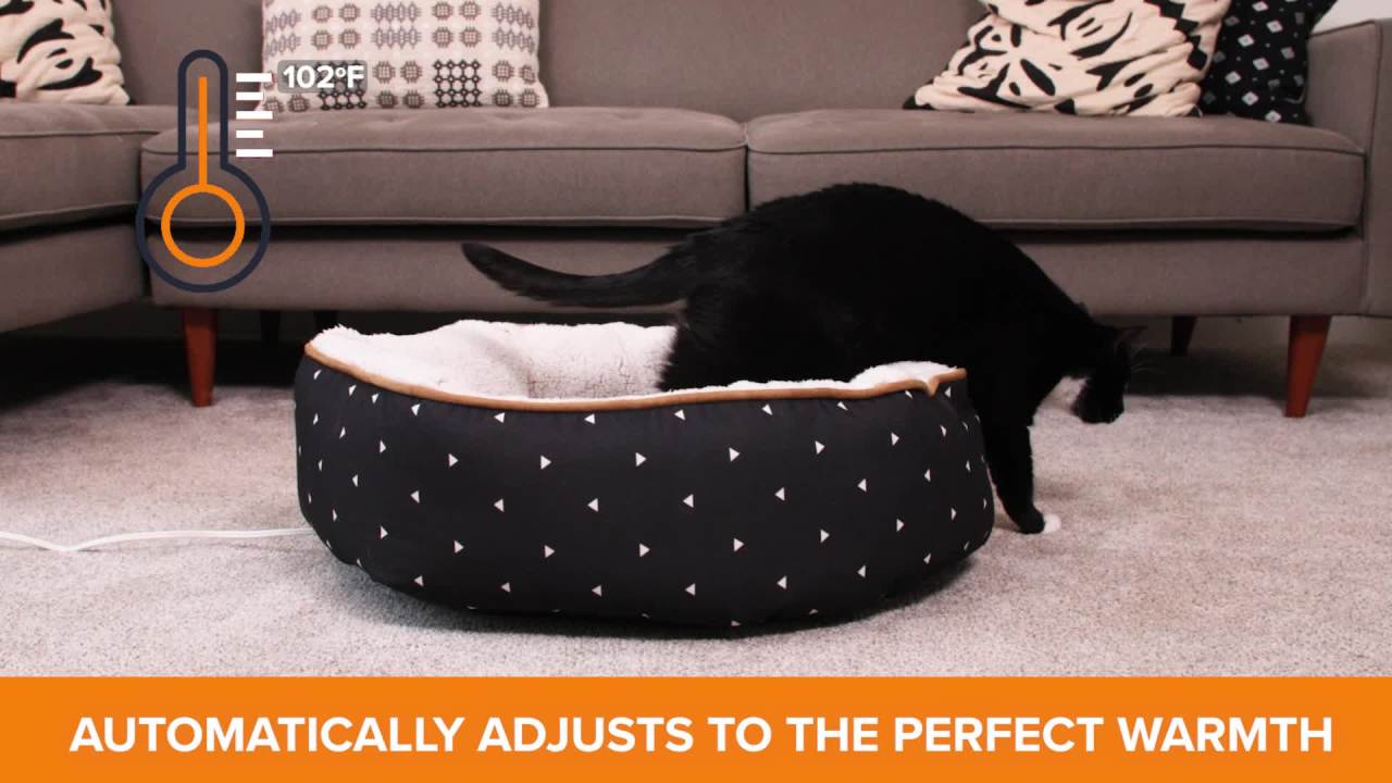 thumbnail video image 2 of K&H Pet Products Pet Bed Warmer for Cats & Dogs Gray Large 11 X 23.75 Inches, 2 of 10