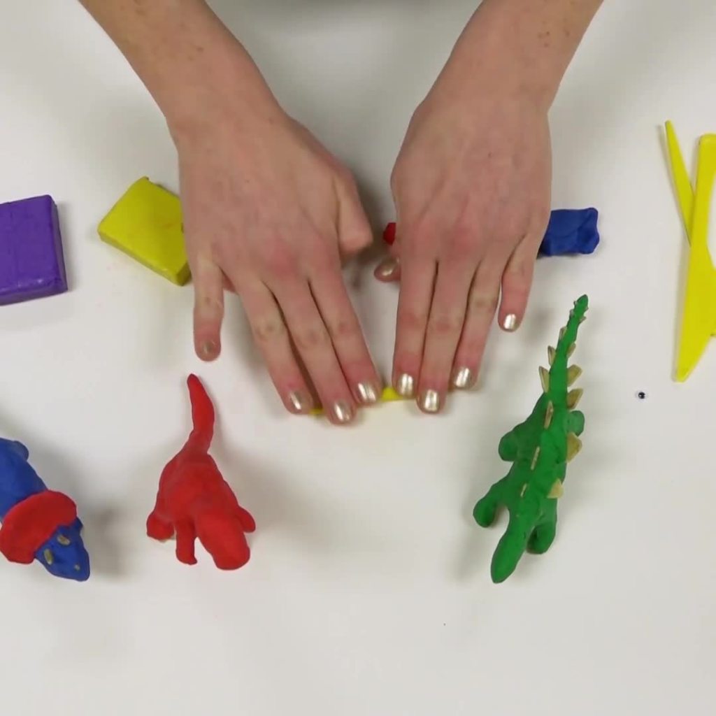 thumbnail video image 2 of Creativity for Kids Create with Clay Dinosaurs: Craft 3 Dinosaurs for Kids, Dinosaur Toys for Ages 5-8+, 2 of 11
