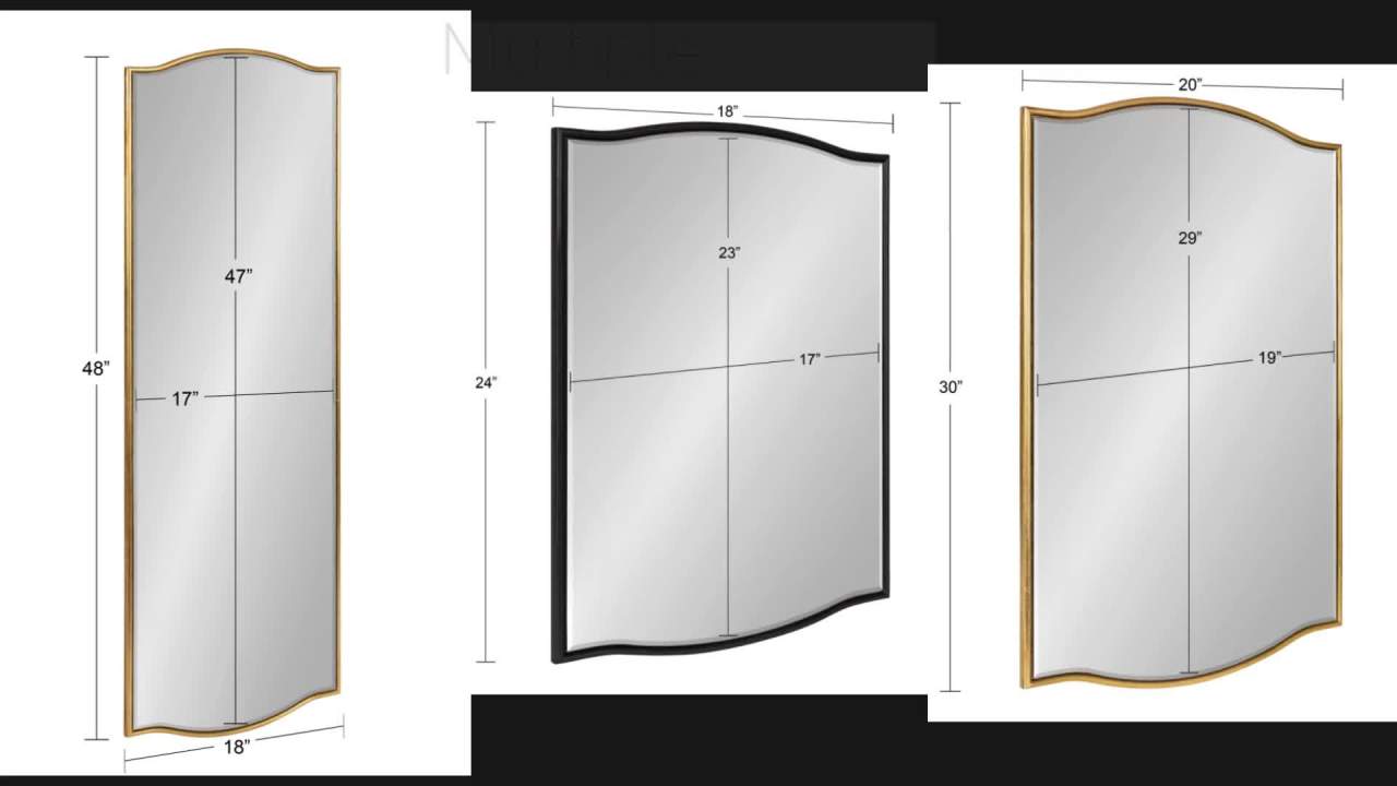 thumbnail video image 2 of Kate and Laurel Sedelle Glam Wall Mirror, 18 x 24, Black, Transitional Curvy Mirror for Wall, 2 of 8
