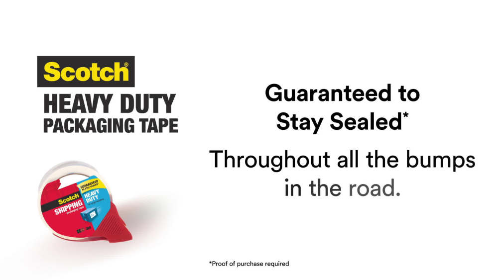 Scotch Heavy Duty Packaging Tape, 1.88" x 54.6 yd, Clear, 1 Roll