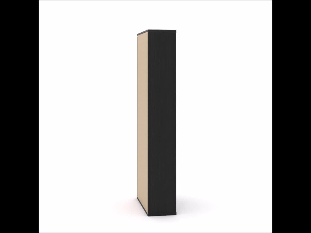 thumbnail video image 2 of Sauder 5-Shelf Display Bookcase, Raven Oak Finish, 2 of 10