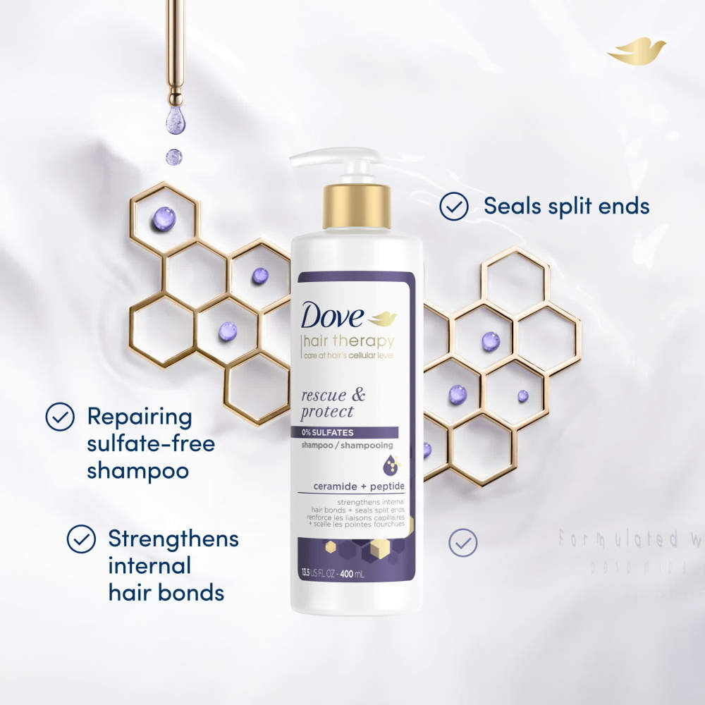 Dove Hair Therapy Rescue & Protect SulfateFree Shampoo 13.5 fl oz