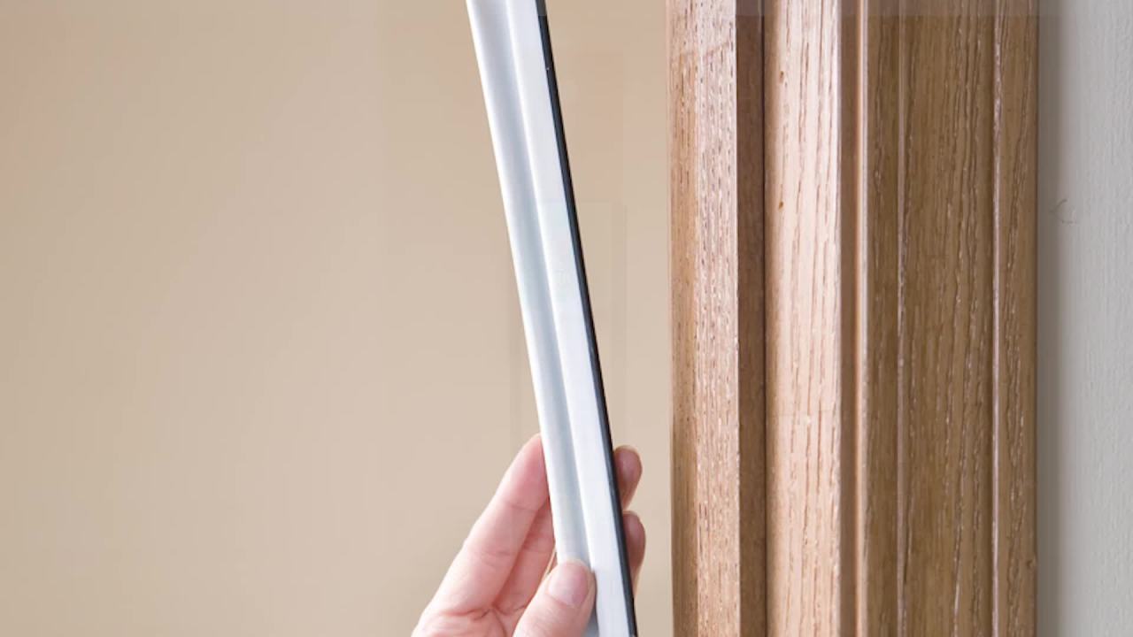 thumbnail video image 2 of Duck Brand White Replacement Vinyl Clad Door Seal, 4 Strips (40.5 in.) 1 Strip (36 in.), 2 of 10