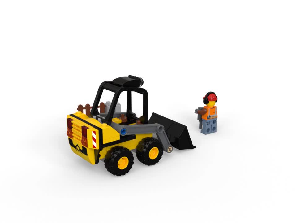 thumbnail video image 2 of LEGO City Great Vehicles Loader 60219 Construction Truck Set, 2 of 8