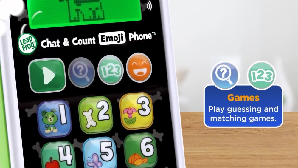 thumbnail video image 2 of LeapFrog Chat & Count Emoji Phone Baby and Toddler Toys, 2 of 8