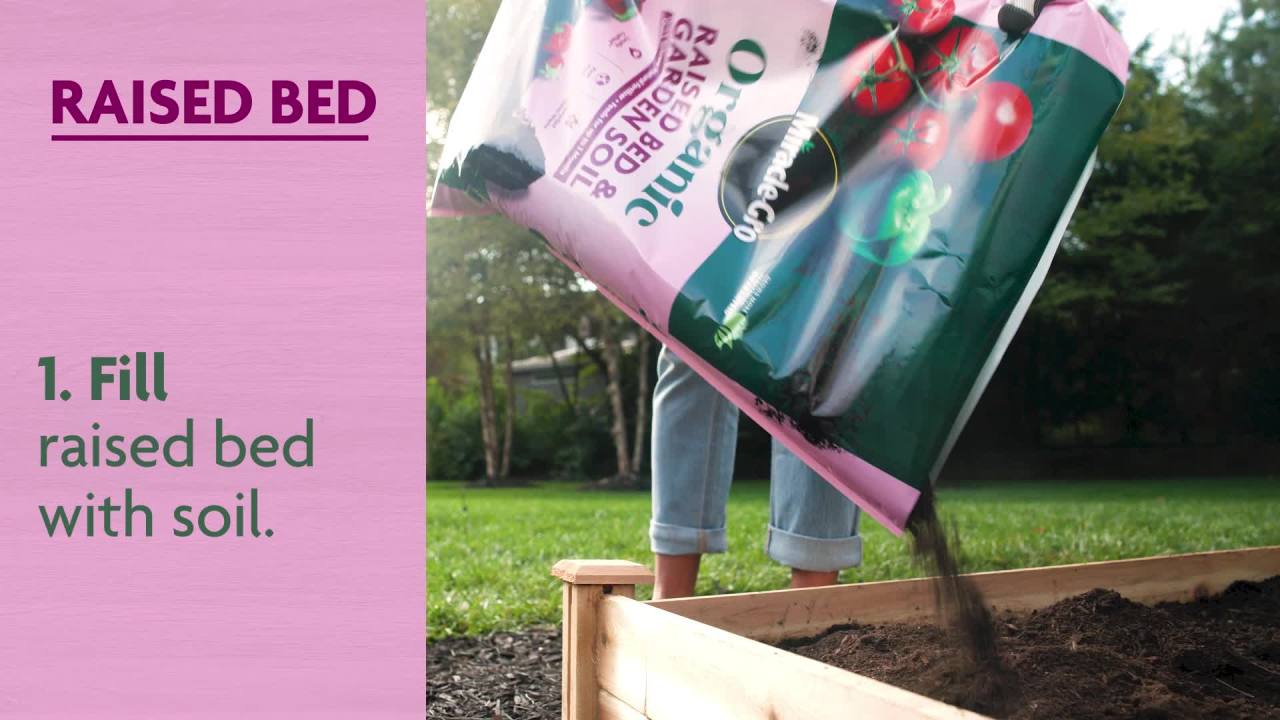thumbnail video image 2 of Miracle-Gro Organic Raised Bed and Garden Soil, OMRI Listed, 1 cu. ft., 2 of 17