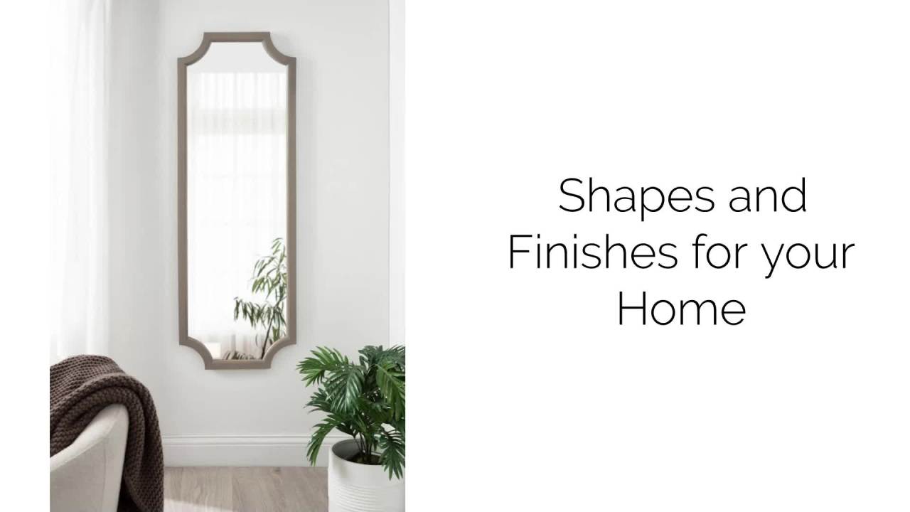 thumbnail video image 2 of Kate and Laurel Hogan Farmhouse Wall Mirror, 18 x 24, Rustic Brown, Decorative Traditional Wall Decor, 2 of 8