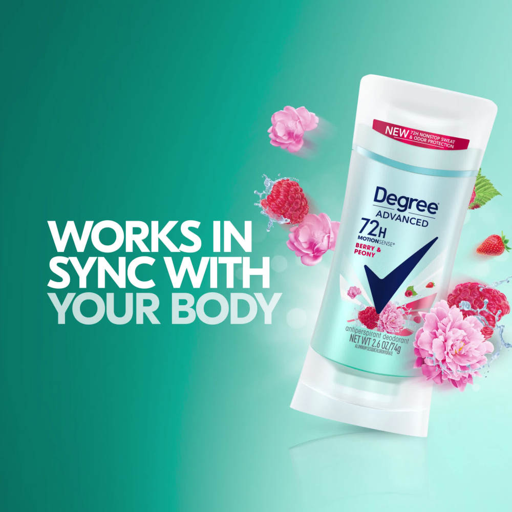 Degree MotionSense Antiperspirant Deodorant for Women Berry & Peony 2.6