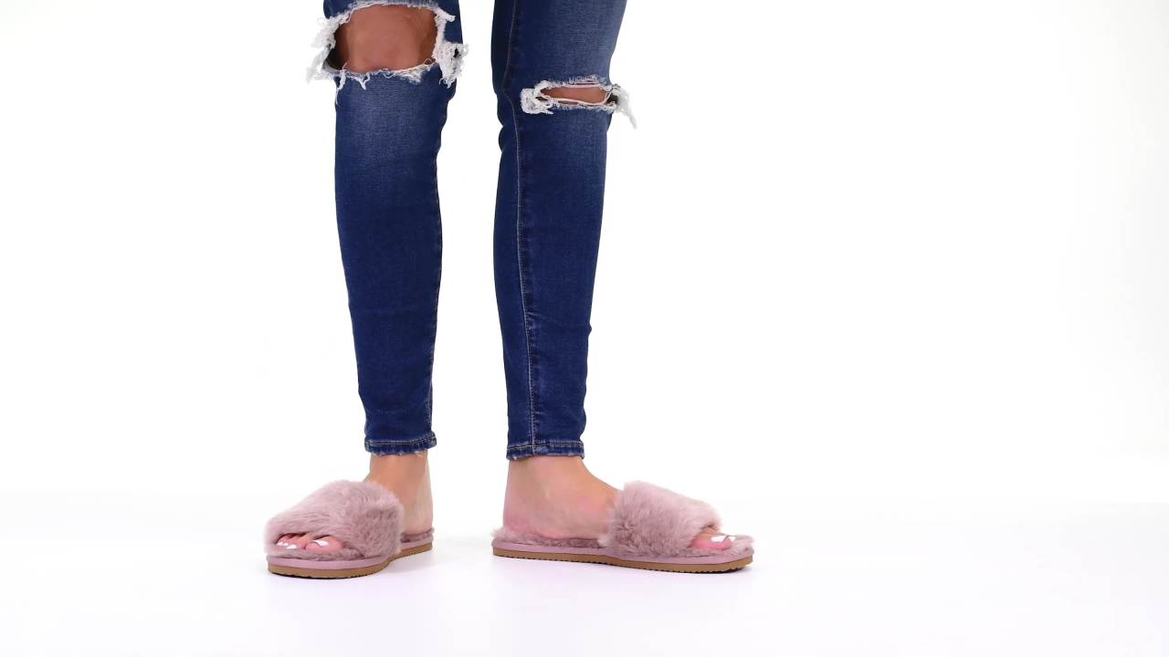 thumbnail video image 2 of Journee Collection Womens Dawn Comfort Insole Slip-on Slide Open Toe Slippers, 2 of 7