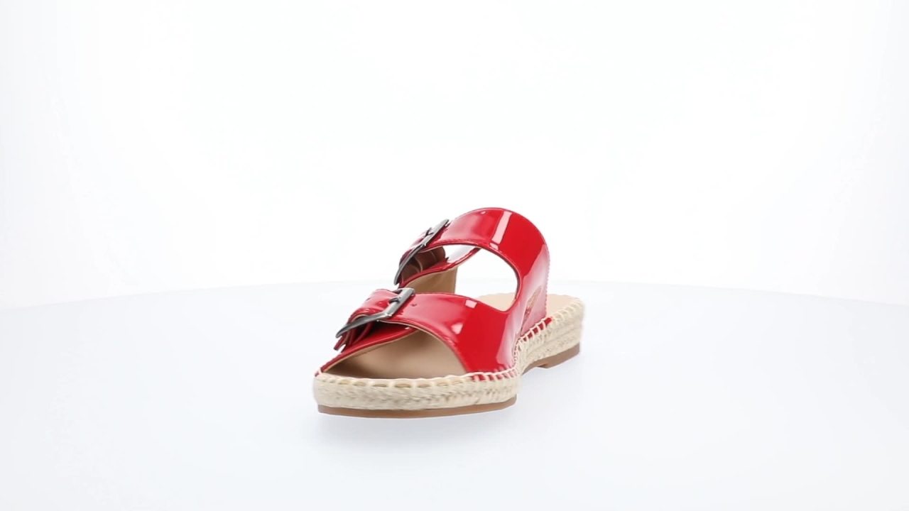 thumbnail video image 2 of Journee Womens Tresah Double Strap Espadrille Sandals, 2 of 10
