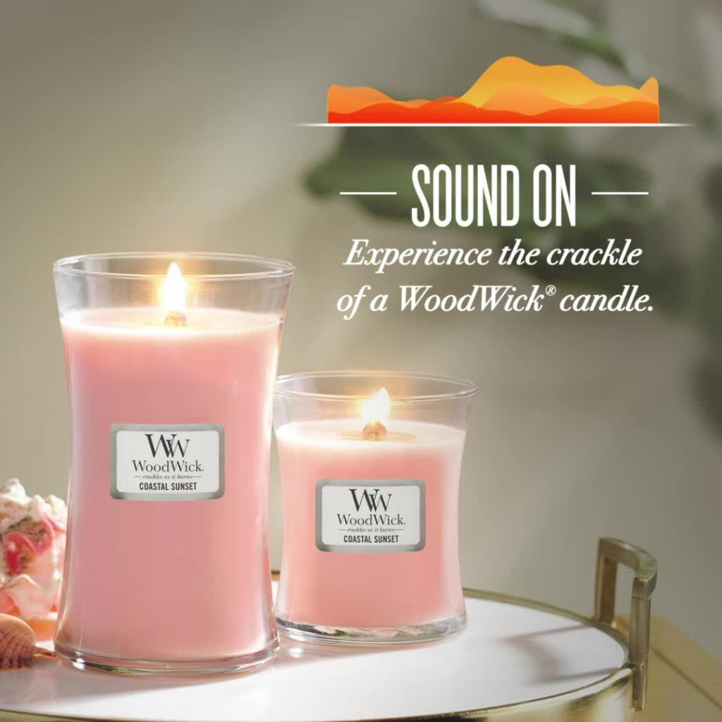 thumbnail video image 2 of WoodWick Ellipse Scented Candle, Coastal Sunset, 16 oz, 2 of 8