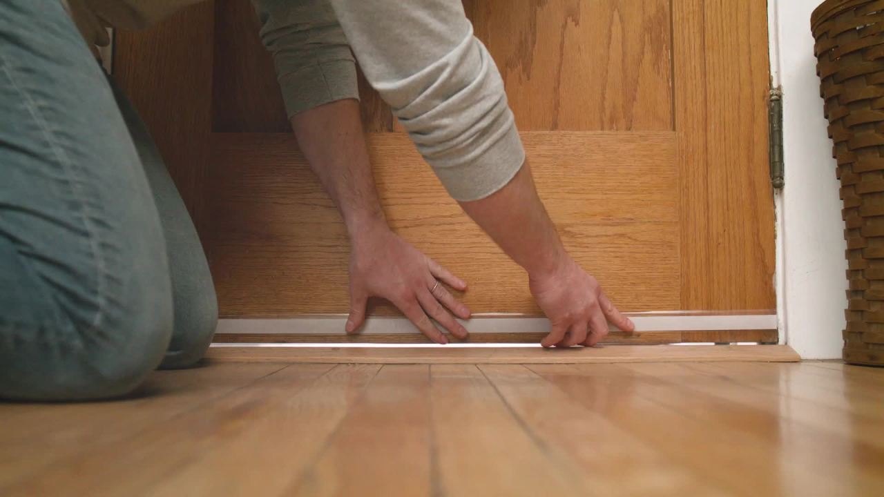 thumbnail video image 2 of Duck Clear Adhesive 1.75" x 36" Door Bottom Weather Stripping, 2 Pack, 2 of 11