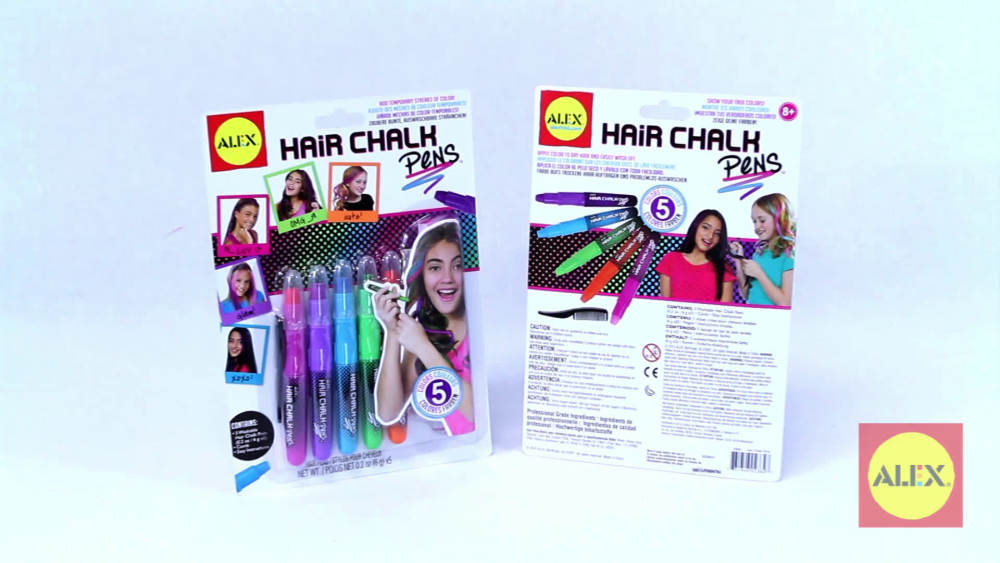 Alex Toys Hair Chalk Pens 5/Pkg Assorted Colors