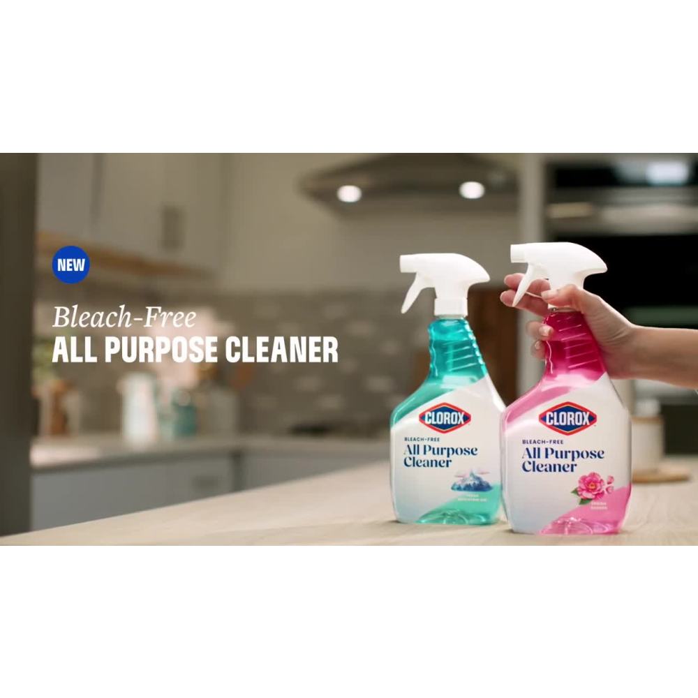 thumbnail video image 2 of Clorox All Purpose Cleaner, Bleach Free, Fresh Mountain Air, 32 fl oz, 2 of 11