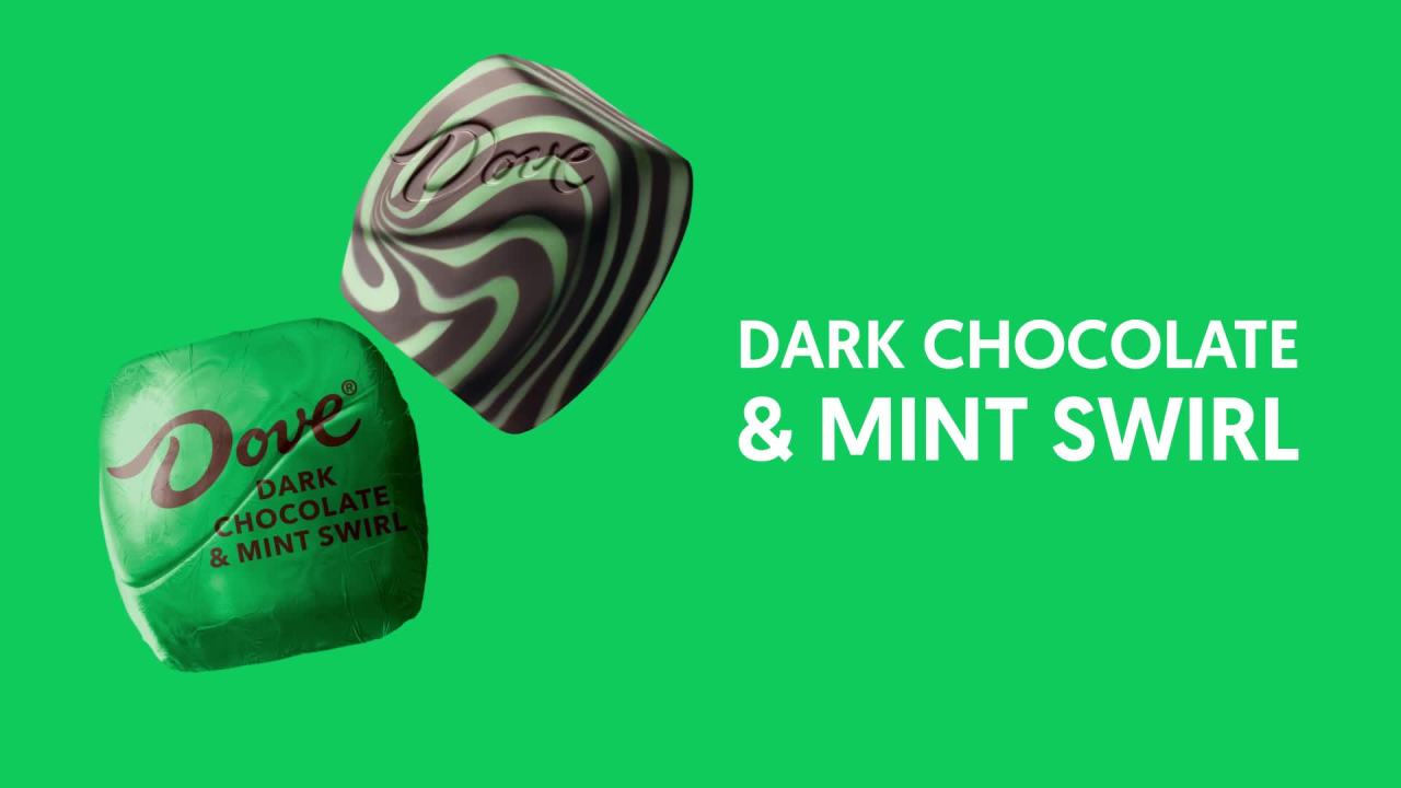 thumbnail video image 2 of Dove Promises Dark Chocolate Holiday Mint Christmas Candy - 7.94 oz Bag, 2 of 13