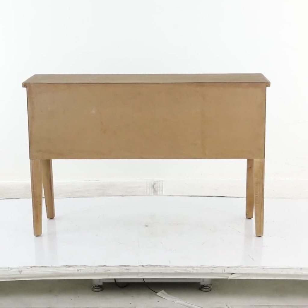 thumbnail video image 2 of DecMode 47" x 31" Brown Wood 2 Drawers 1 Shelf and 2 Doors Console Table, 1-Piece, 2 of 13