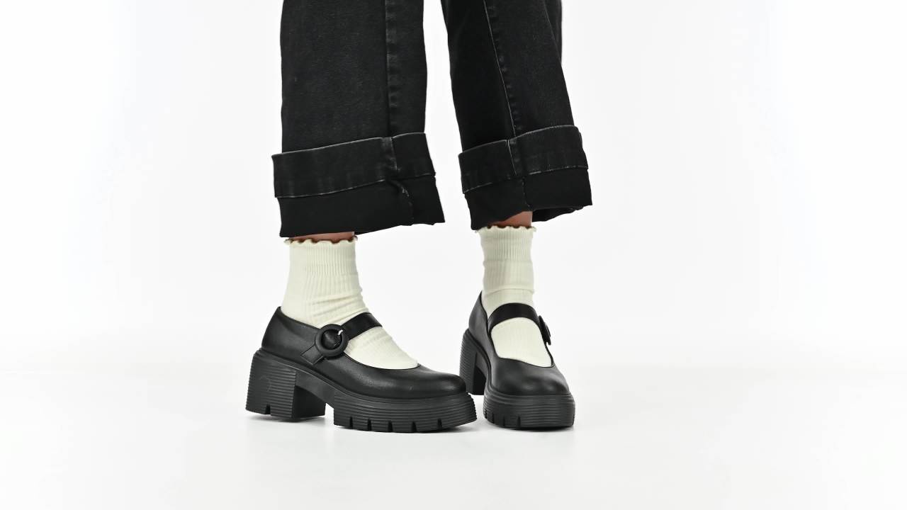 thumbnail video image 2 of Journee Womens Zarynn Treaded Outsole Platform Mary Jane, 2 of 10