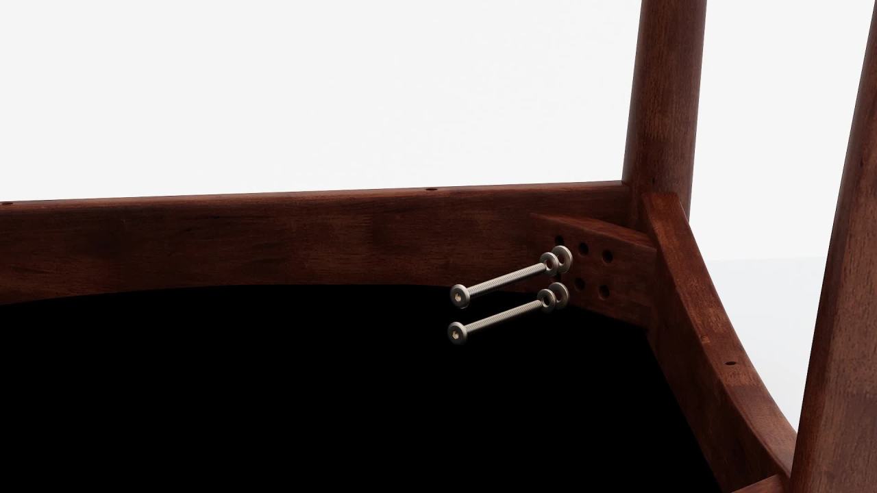 thumbnail video image 2 of GDF Studio Virgil Mid Century Modern Fabric Upholstered Dining Chairs, Set of 2, Charcoal and Walnut, 2 of 11