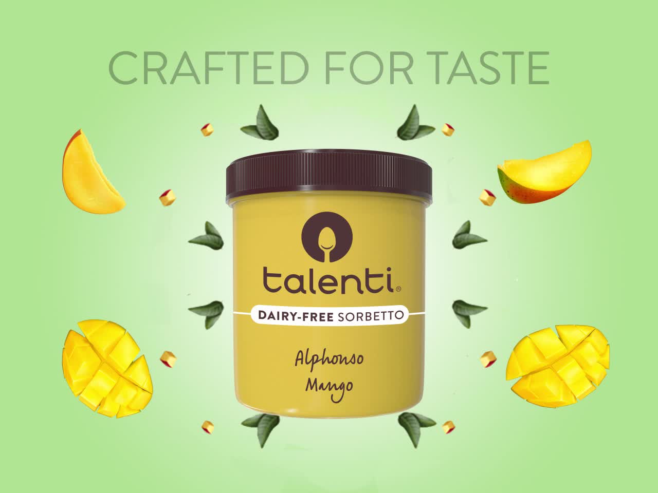 thumbnail video image 2 of Talenti Dairy-Free Sorbetto Alphonso Mango Sorbet Frozen Desserts, 1 Pint, 2 of 13