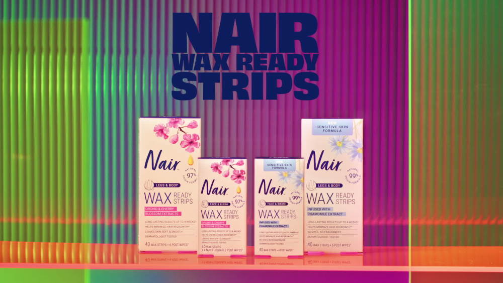 thumbnail video image 2 of Nair Wax Ready Strips, Hair Removal Wax Strips For Legs and Body, 40 Count Plus 6 Post Wipes, 2 of 13