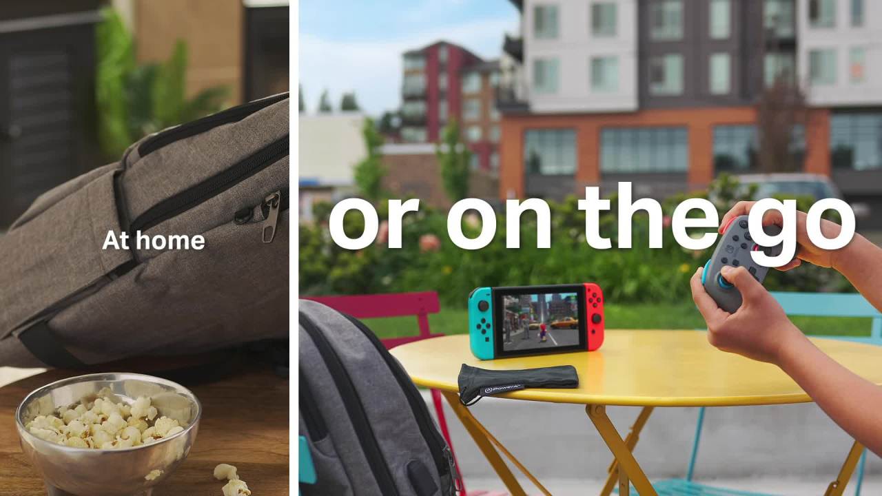 thumbnail video image 2 of PowerA Nano Enhanced Wireless Controller for Nintendo Switch - Grey-Neon, 2 of 14