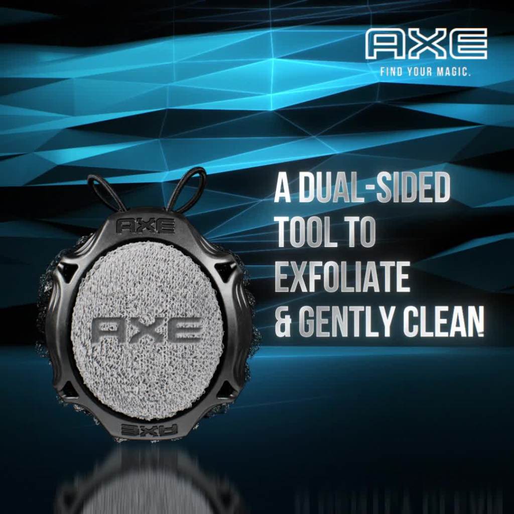 thumbnail video image 2 of AXE Shower Tool Detailer Skin Cleanser Smoother Skin Exfoliates & Gently Cleanses, 1 Count, 2 of 11