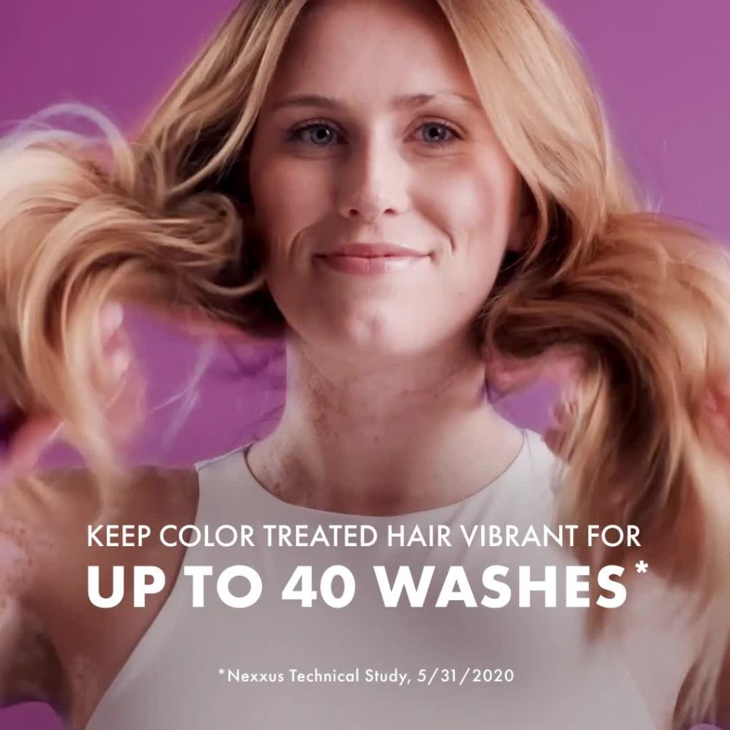 thumbnail video image 3 of Nexxus Color Assure Shampoo for Color Treated Hair for Vibrancy with Citric Acid, 33.8 fl oz, 3 of 8