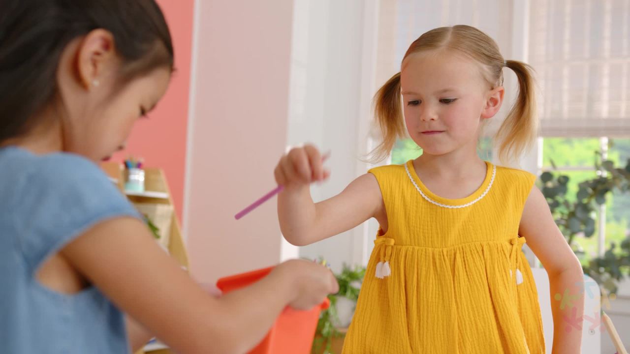 thumbnail video image 2 of KidKraft Wooden Pocket Storage Table and 2 Chair Furniture Set – Natural, 2 of 16