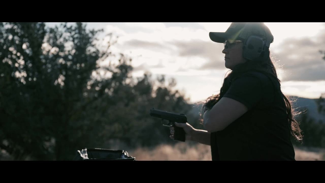 thumbnail video image 2 of Girls With Guns Devotee Protective Shooting Safety Glasses, Clear Lenses, Anti-Scratch/Fog/Uv Coated, Ansi Z87+ & Ce Rated, Gold/Brown, 2 of 15