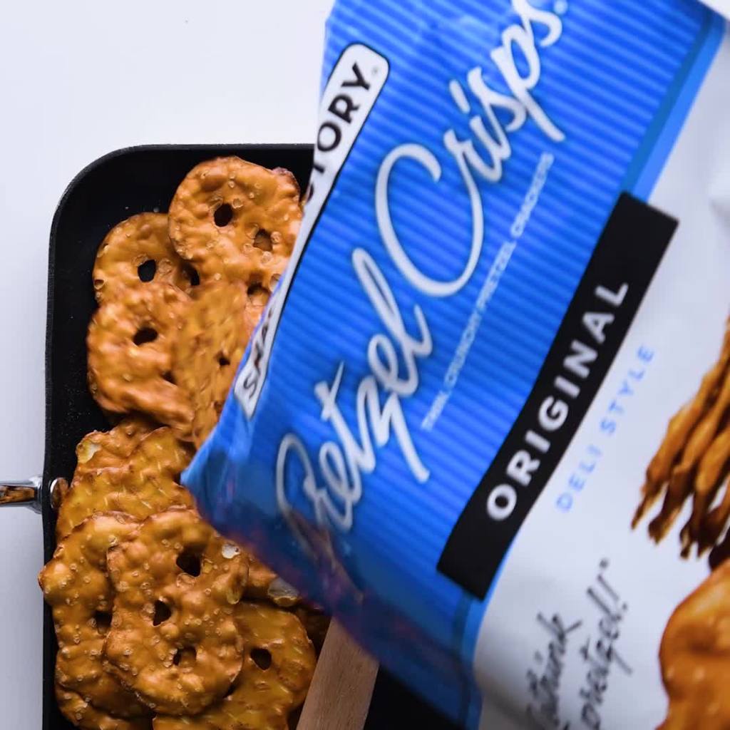 thumbnail video image 2 of Snack Factory Original Pretzel Crisps, Non-GMO, 14 oz Party Size Bag, 2 of 12
