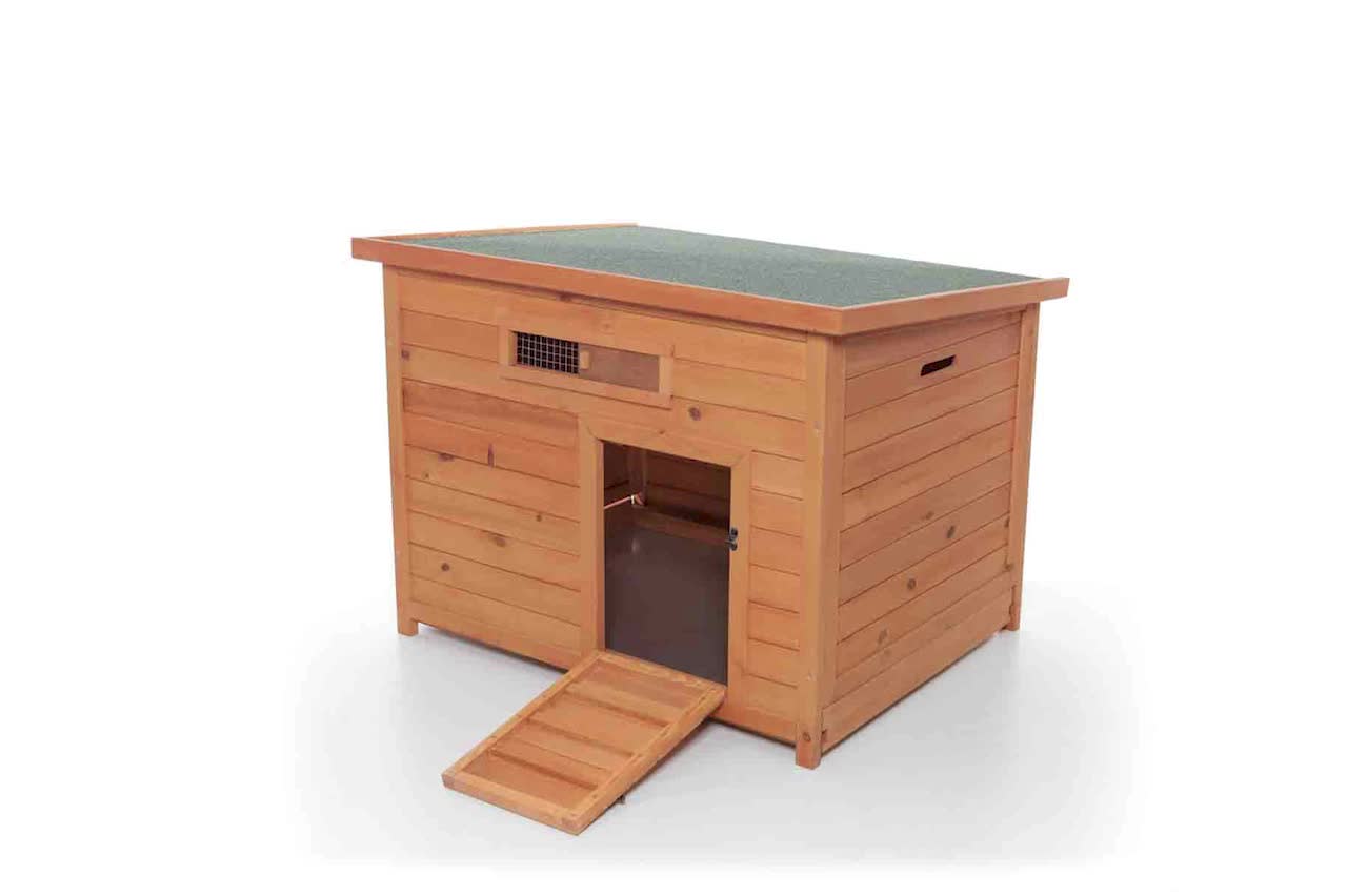 thumbnail video image 2 of TRIXIE natura Weatherproof Wooden Outdoor Duck Coop with Pull-Out Tub, Brown, 2 of 7