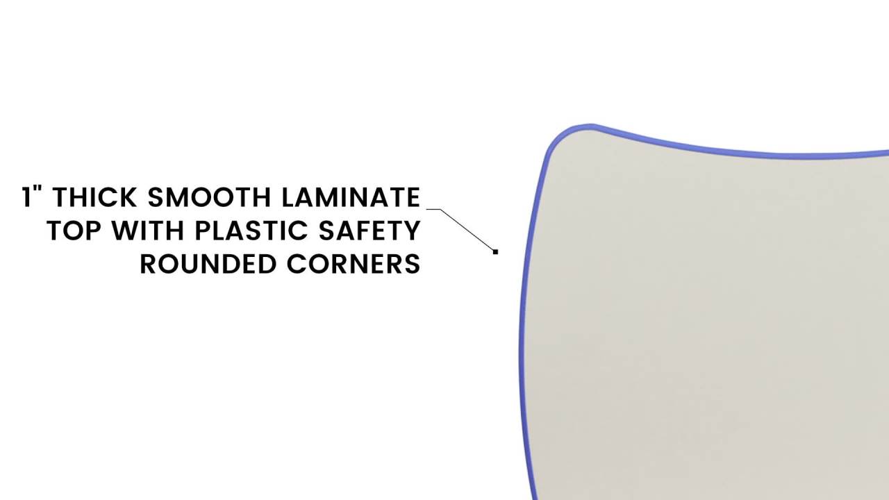 thumbnail video image 2 of Flash Furniture 21.875''W x 26.625''L Rectangular Red Plastic Height Adjustable Activity Table with Grey Top, 2 of 7