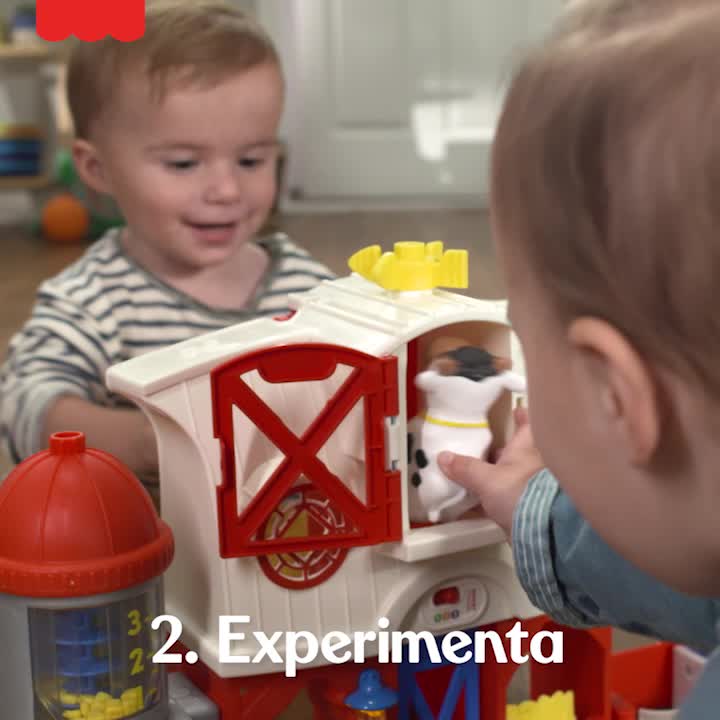 thumbnail video image 3 of Fisher-Price Little People Caring for Animals Farm Playset Electronic Toddler Learning Toy, 3 of 9