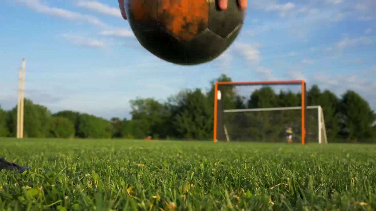 thumbnail video image 2 of Goalrilla Striker Soccer Rebound Trainer with Double-Sided, Ultra-Responsive Rebounding Net and Goal, 2 of 11