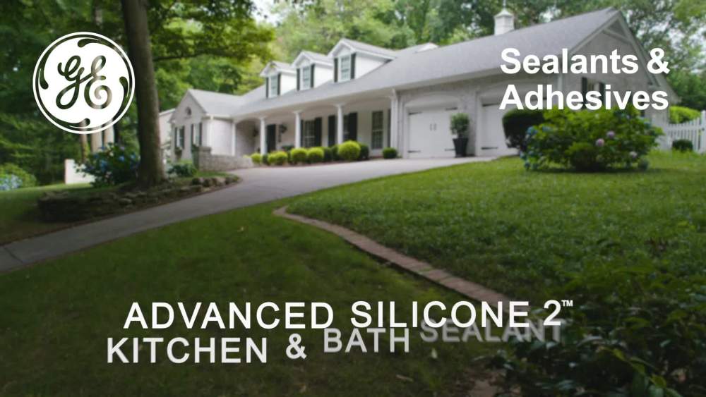 GE Advanced Silicone Kitchen & Bath Sealant, Pack of 1, Clear 2.8 fl oz