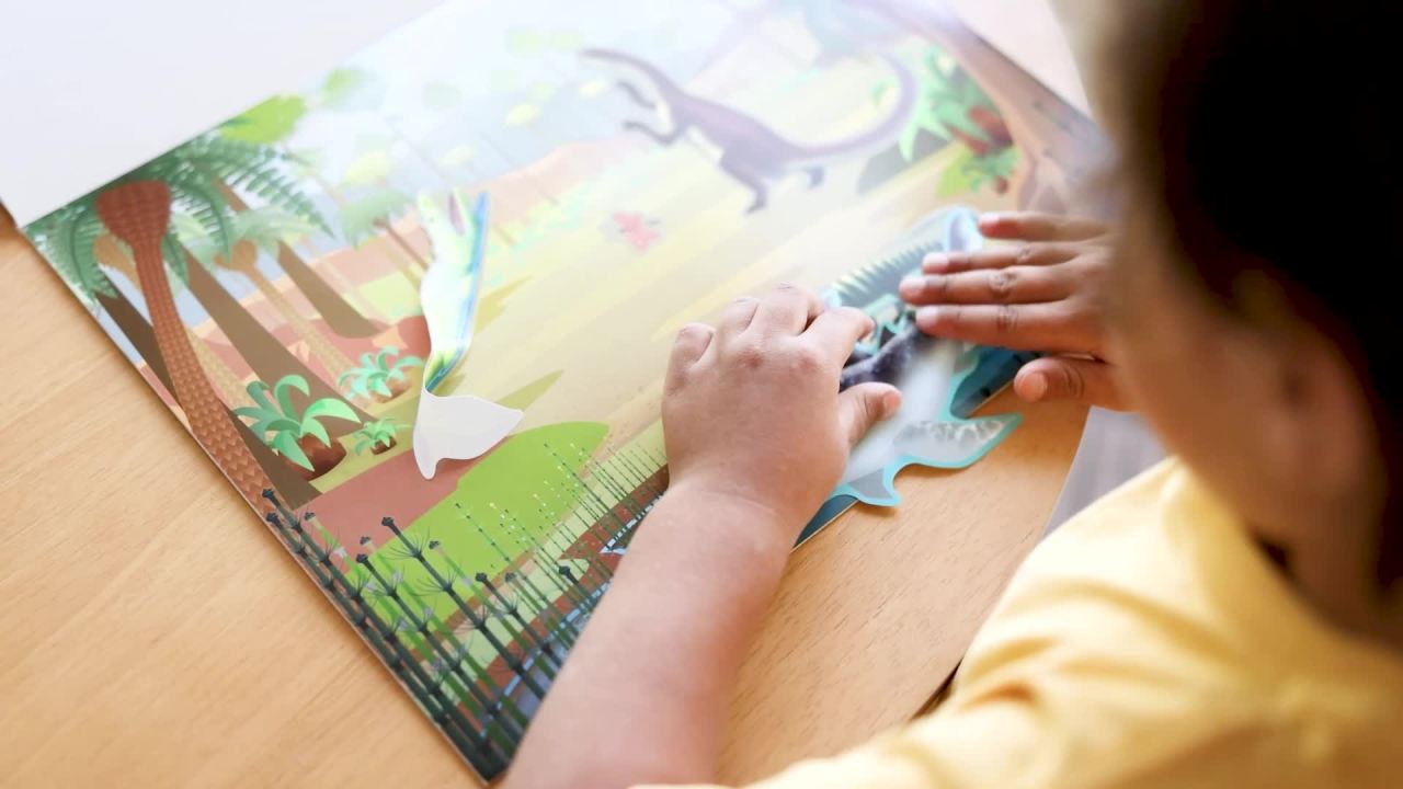 thumbnail video image 2 of Melissa & Doug Reusable Sticker Pad, Prehistoric, 2 of 5