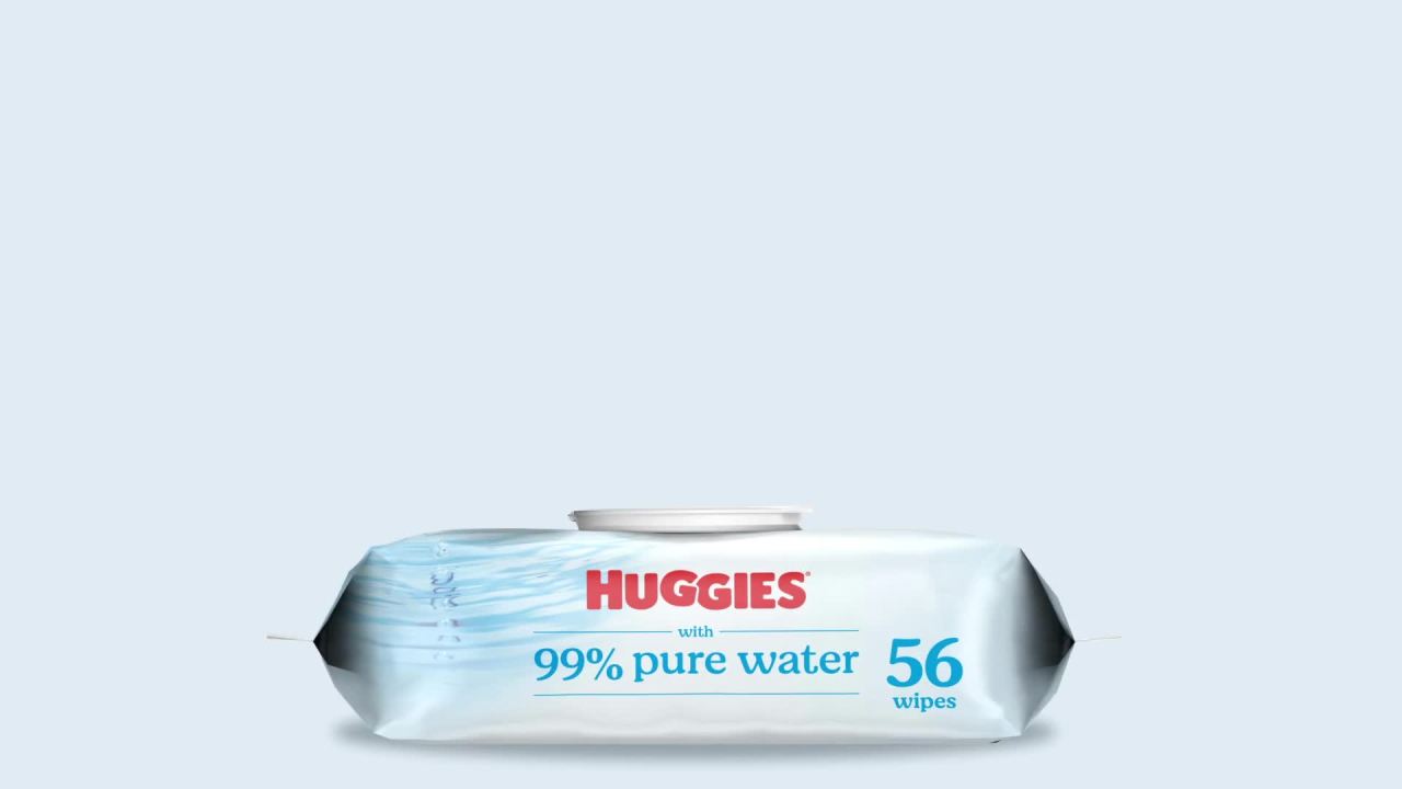 thumbnail video image 2 of Huggies 99% Pure Water Unscented Wipes, 1 Flip-Top Packs, 56 Total Count (Select for More), 2 of 8