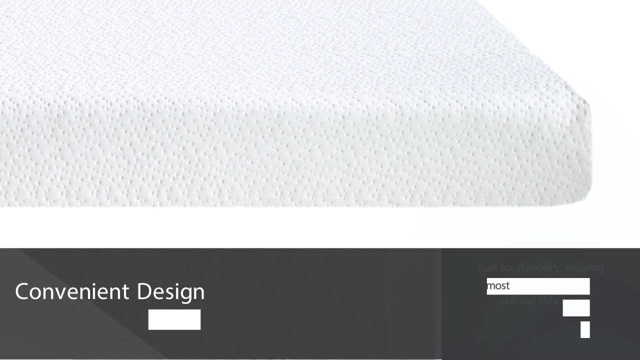 thumbnail video image 2 of Revo 4.5-Inch Queen Size Memory Foam Replacement Sleep Sofa Bed Mattress, 2 of 9