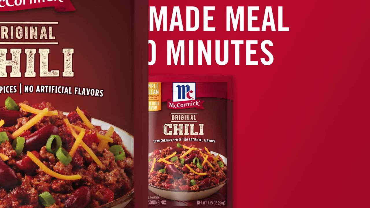 McCormick Chili Seasoning Mix, 1.25 oz Envelope