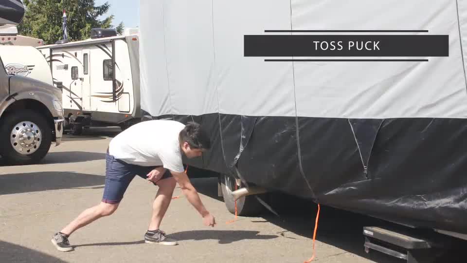 thumbnail video image 2 of Classic Accessories Over Drive SkyShield™ Deluxe Water-Repellent Travel Trailer Cover, Fits 35' - 38'L x 124"H, Model 8T, 2 of 22