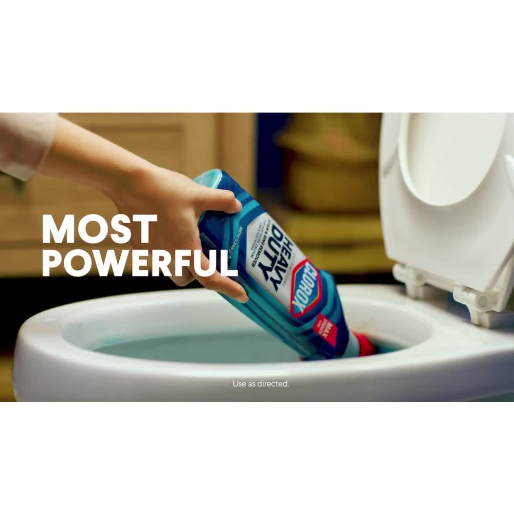 thumbnail video image 2 of Clorox Toilet Bowl Cleaner Heavy Duty Stain and Ring Remover, Arctic Clean, 24 Fl Oz., 2 of 12