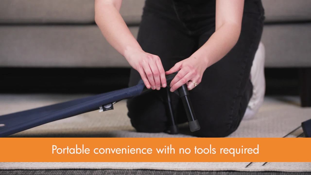 thumbnail video image 2 of K&H Pet Products Original Pet Cot House Navy Blue Medium 32 X 25 X 28 Inches, 2 of 10