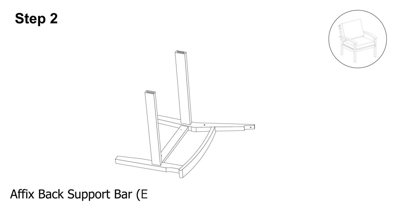 thumbnail video image 2 of Keanu Outdoor Acacia Wood Club Chairs with Cushions, Set of 2, Teak and Beige, 2 of 5