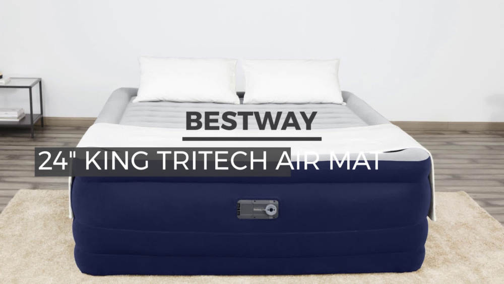 Bestway Tritech 24" Air Mattress Antimicrobial Coating with Builtin AC