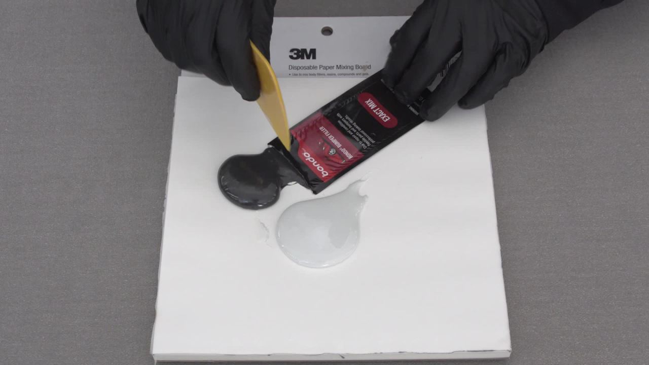 thumbnail video image 2 of 3M Bondo Car Bumper Repair Kit, Automotive, 3 Grits Included, 1 Pack, 2 of 5