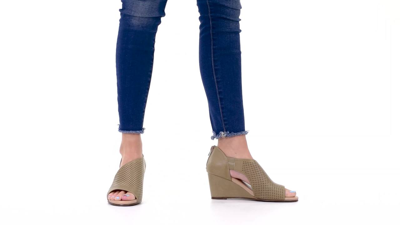 thumbnail video image 2 of Brinley Co. Womens Perforated D'orsay Wedge, 2 of 3