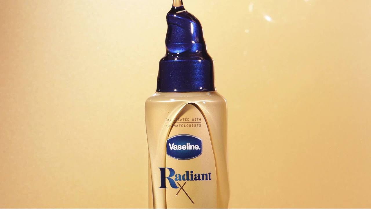 thumbnail video image 2 of Vaseline Radiant X Replenishing & Hydrating Body Oil with 1% Lipids Jojoba Oil Coconut Oil & Vitamin E, 3.7 oz, 2 of 12