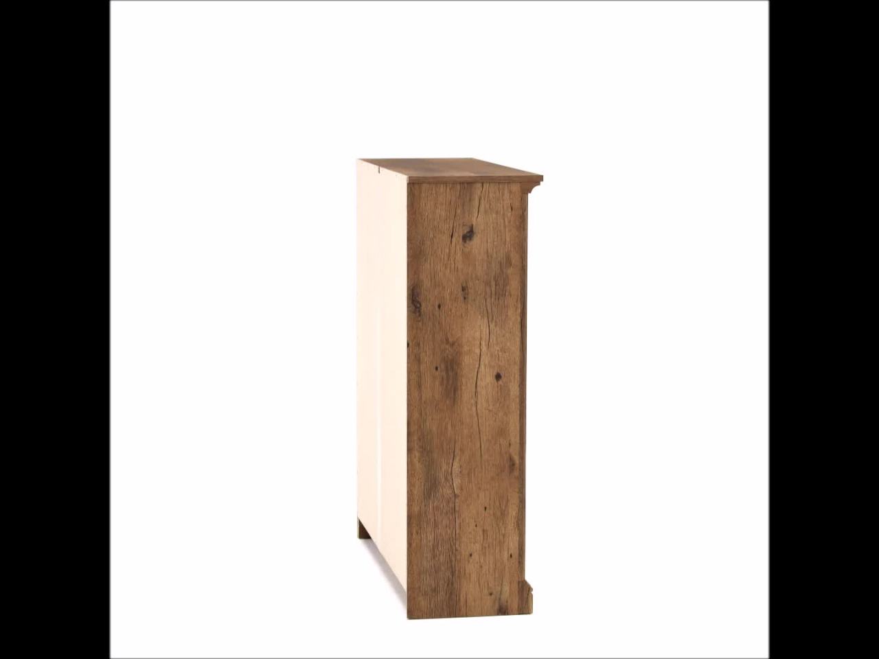 thumbnail video image 2 of Sauder Select 3-Shelf Bookcase, Vintage Oak Finish, 2 of 12