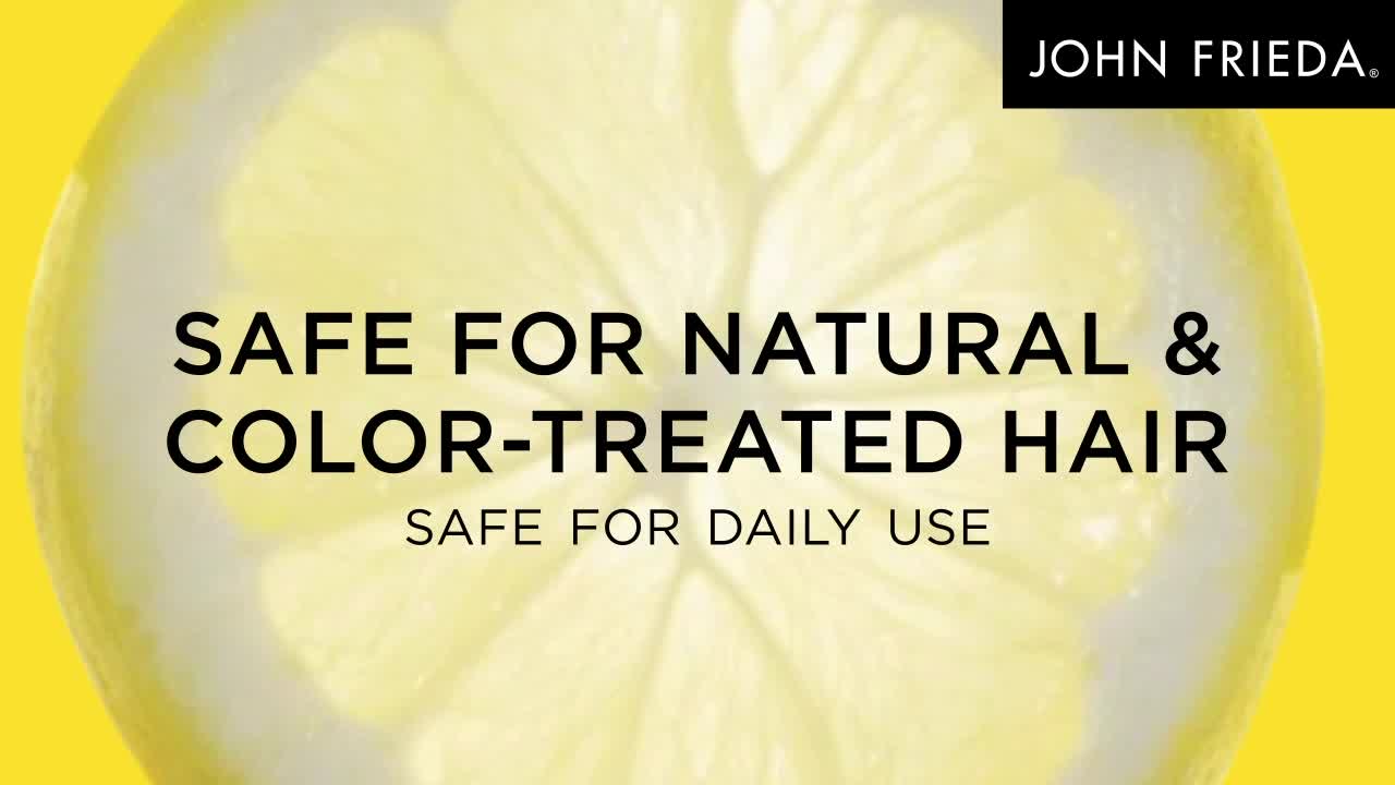 thumbnail video image 2 of John Frieda Go Blonder Lightening Womens Shampoo for Blonde Color-Treated Hair, Vegan Friendly, 10 oz, 2 of 10