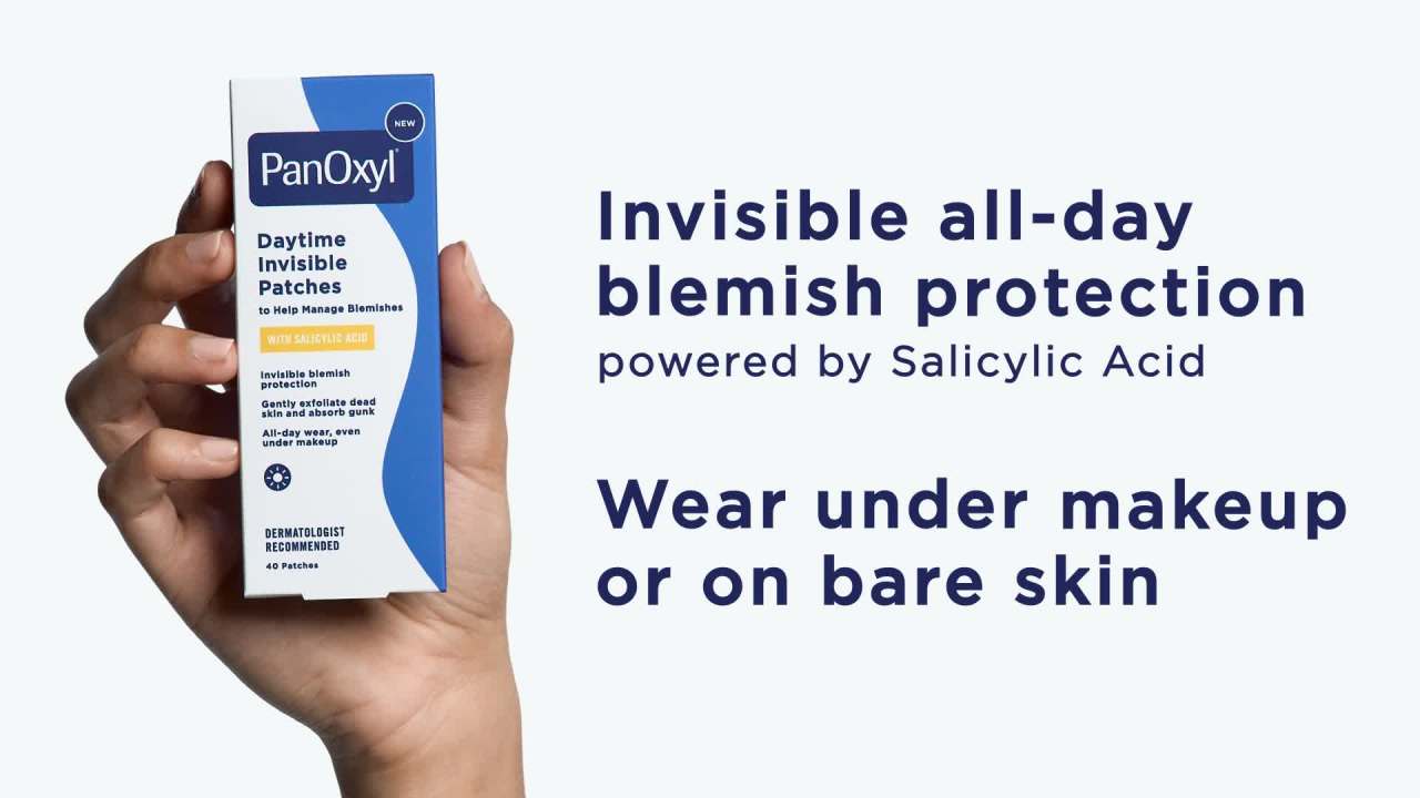 thumbnail video image 2 of PanOxyl Daytime Invisible Patches, Blemish Protection, Latex-Free 40 Count, 2 of 10